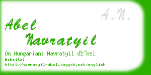 abel navratyil business card